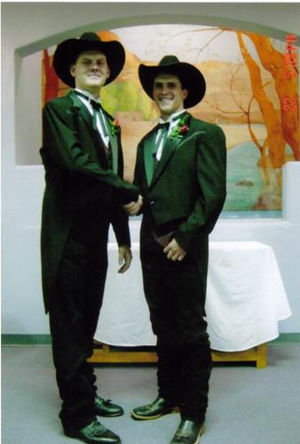 Chad and C.W. at C.W.'s wedding