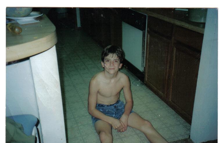 A young Chad in 1995 at Billy's house