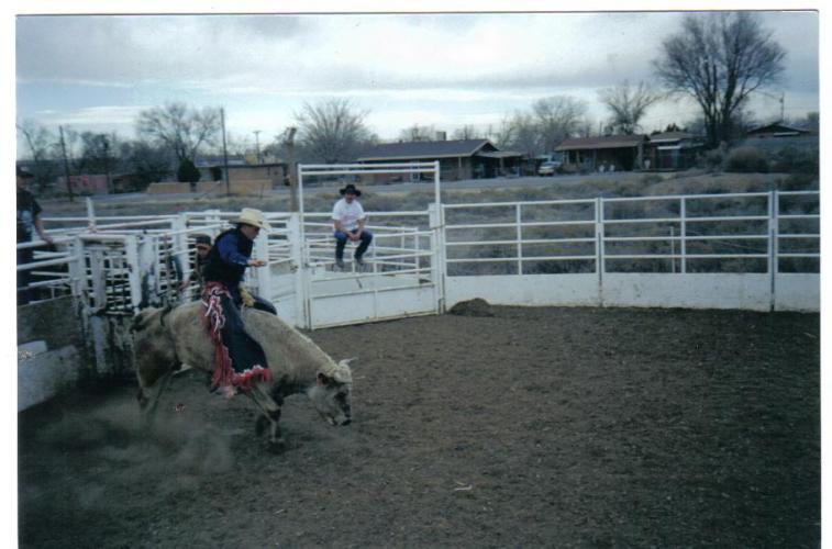 Chad riding bulls in Albuquerque